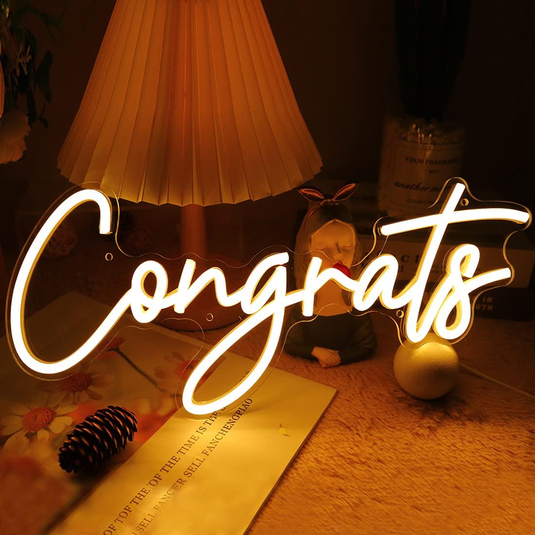 Neon Sign Party - Congrats Neon Sign USB Dimmable LED