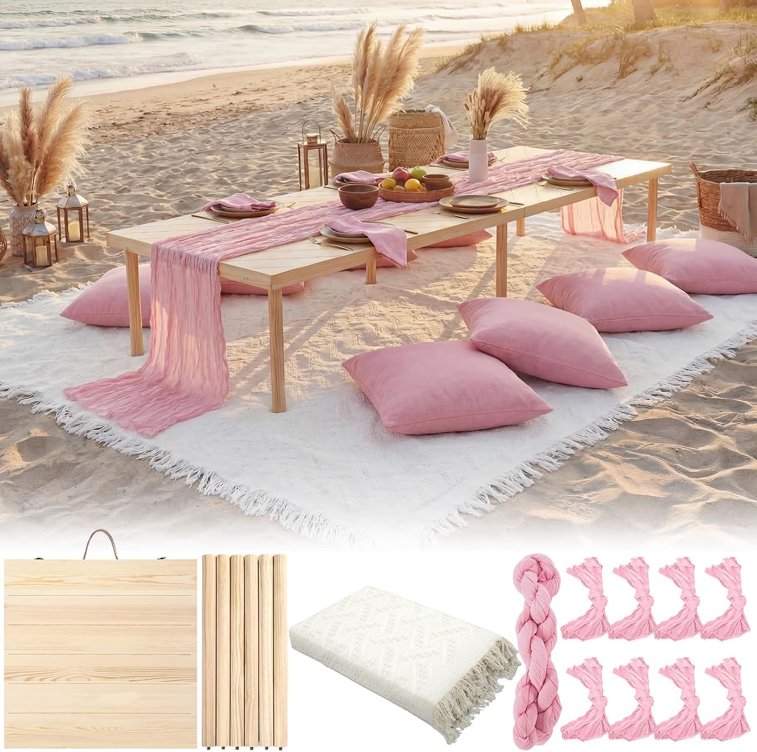 Napkin Folding Set - Extra Large Folding Picnic Table Kit