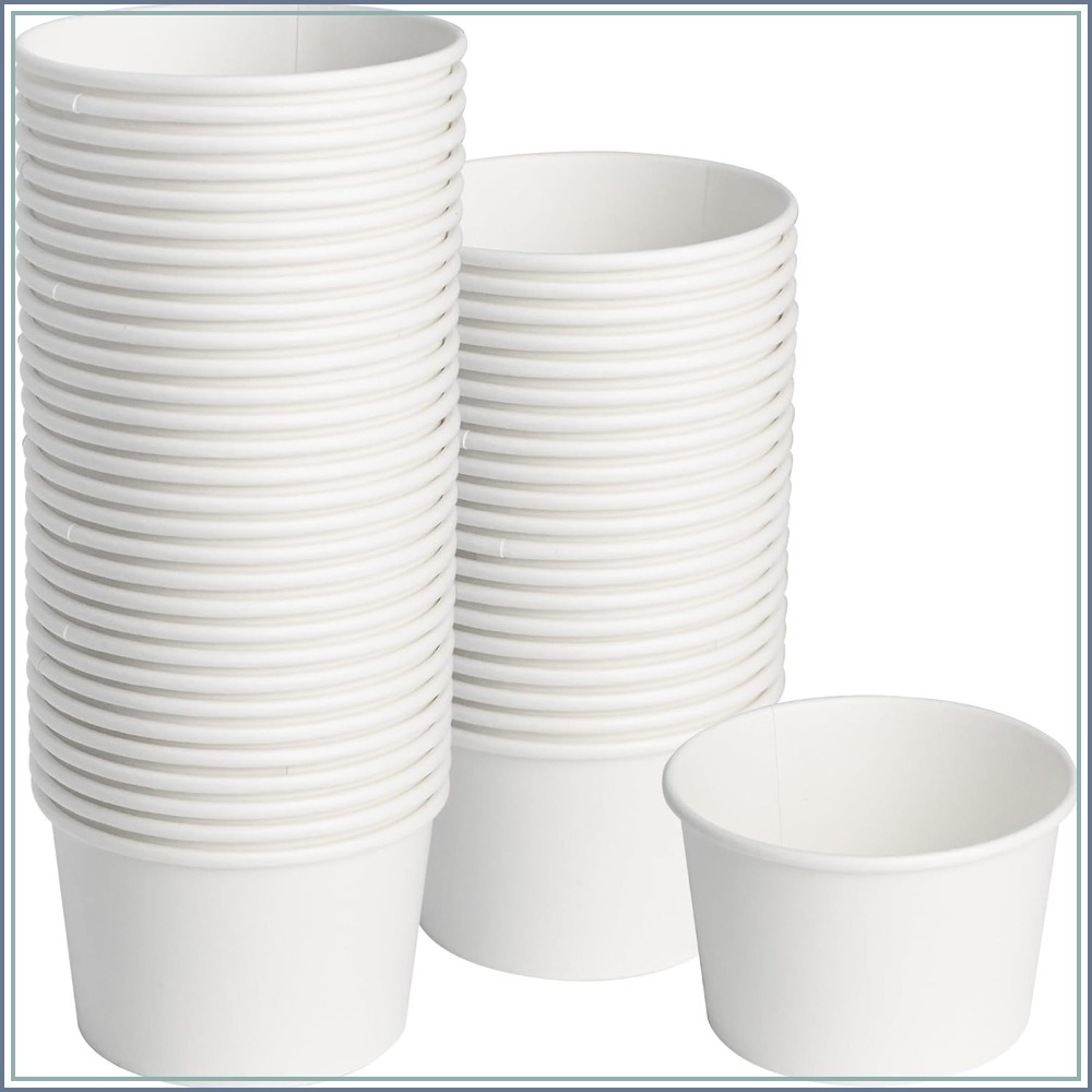 Plastic Cup 50Pcs - 50pcs 8oz Paper Ice Cream Cups,