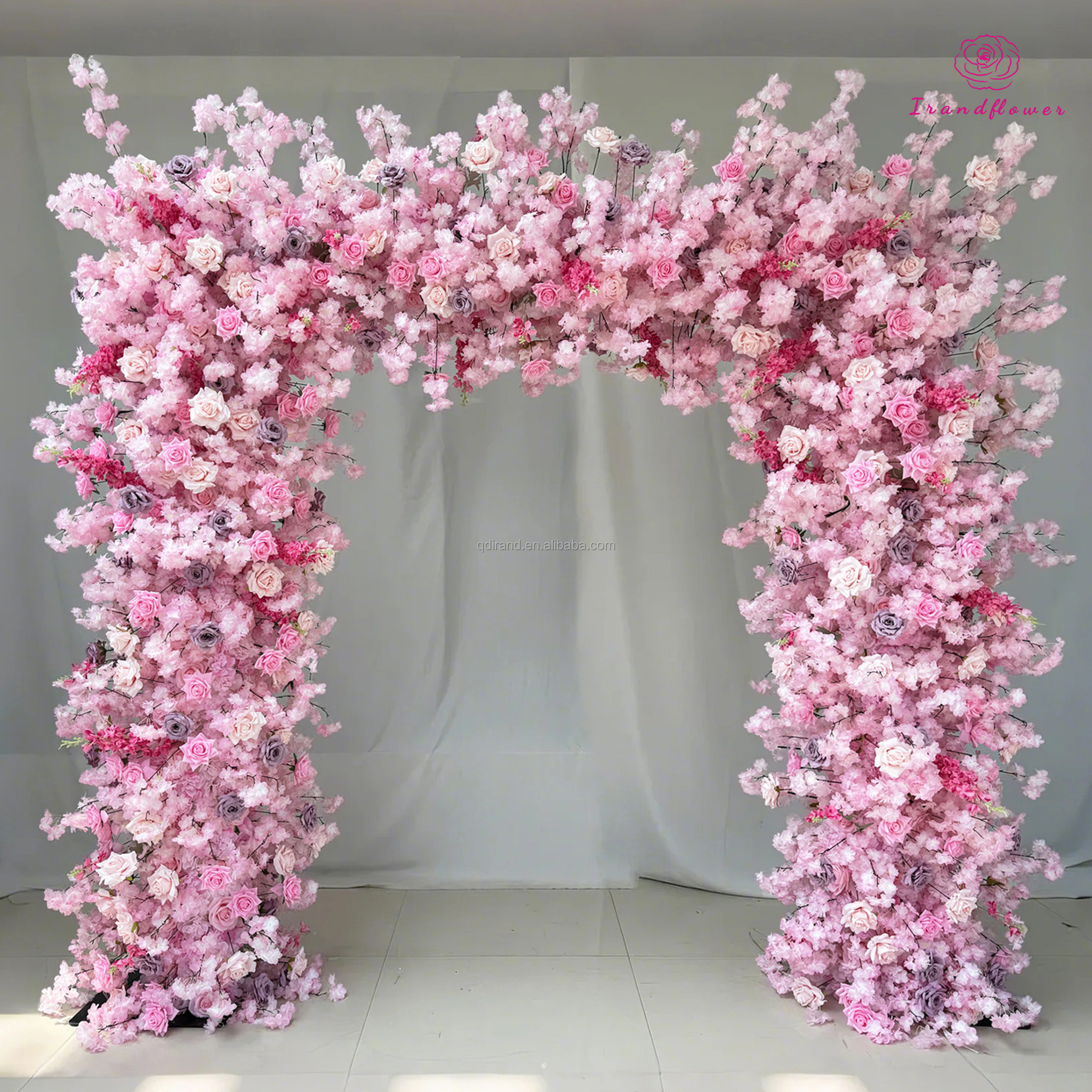 Event & Party Supply Photos - Pink Artificial Flower Arch Floral Arch