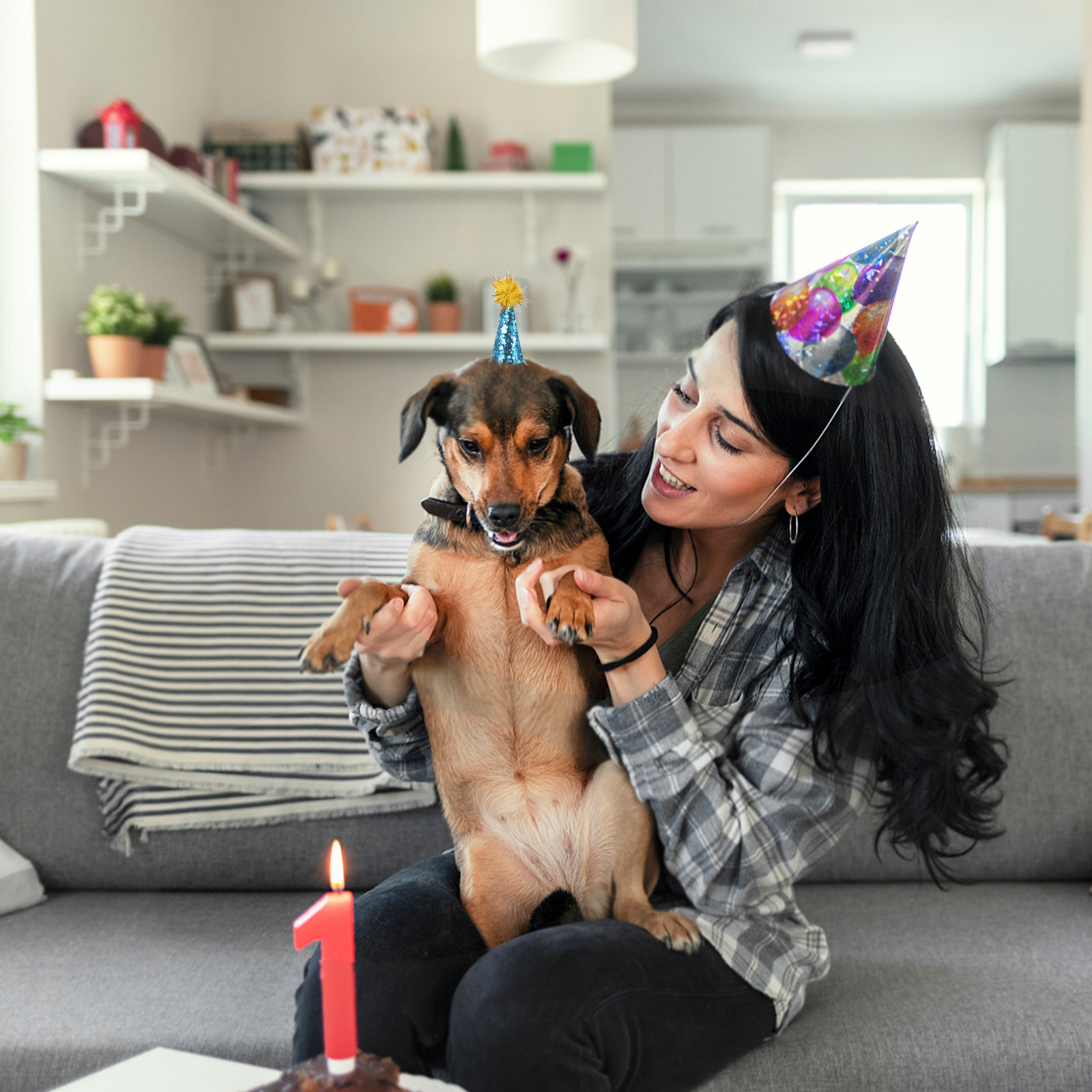 Party Hat Cone - 10Pcs Dog Birthday Hat Adorable Animal