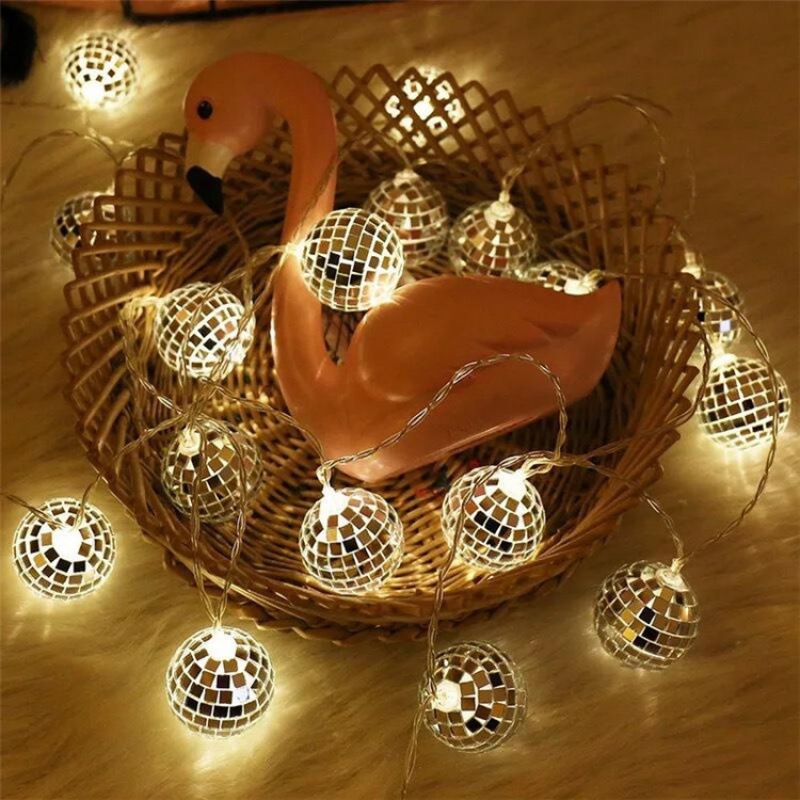 Event Party Dj - 1.5m LED Mirror Ball String Lights