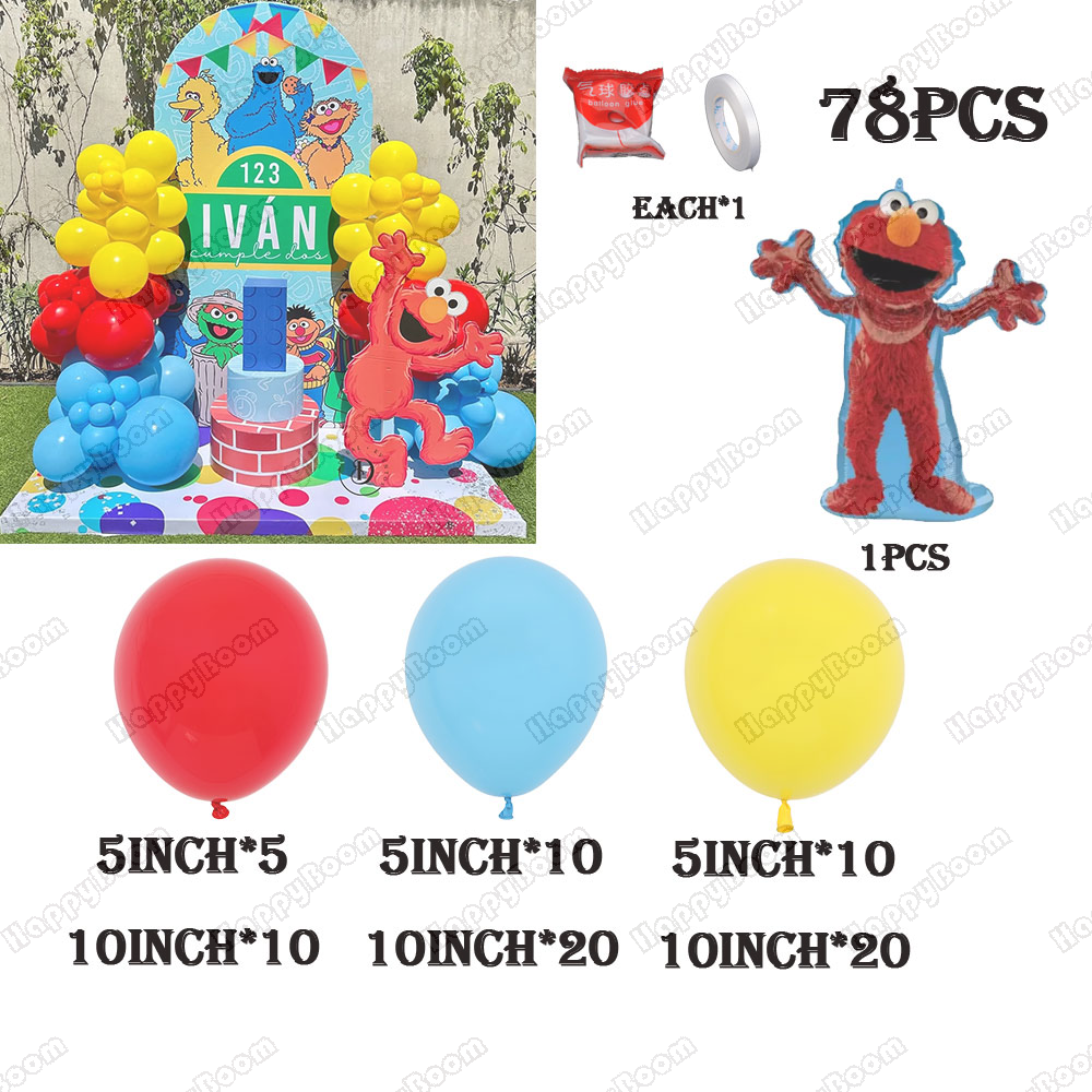 78pcs Sesame Street-themed Bal - огляд і ціна Balloon Arch Kit