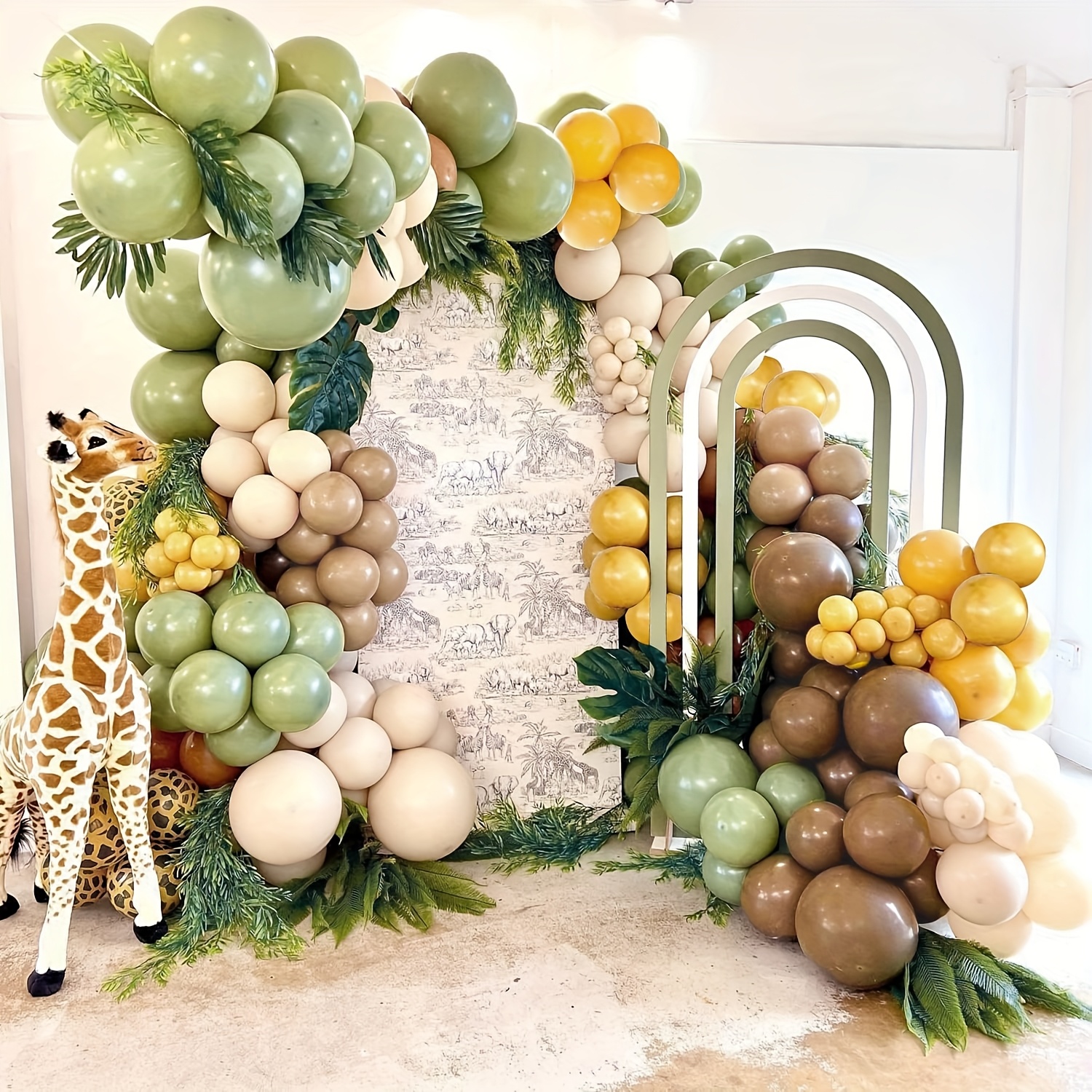 146pcs Sage Green Yellow Ballo - огляд і ціна Balloon Arch Kit
