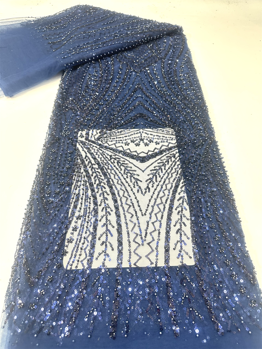 African Sequins Beaded Lace Fa - огляд і ціна Glitter Tablecloth