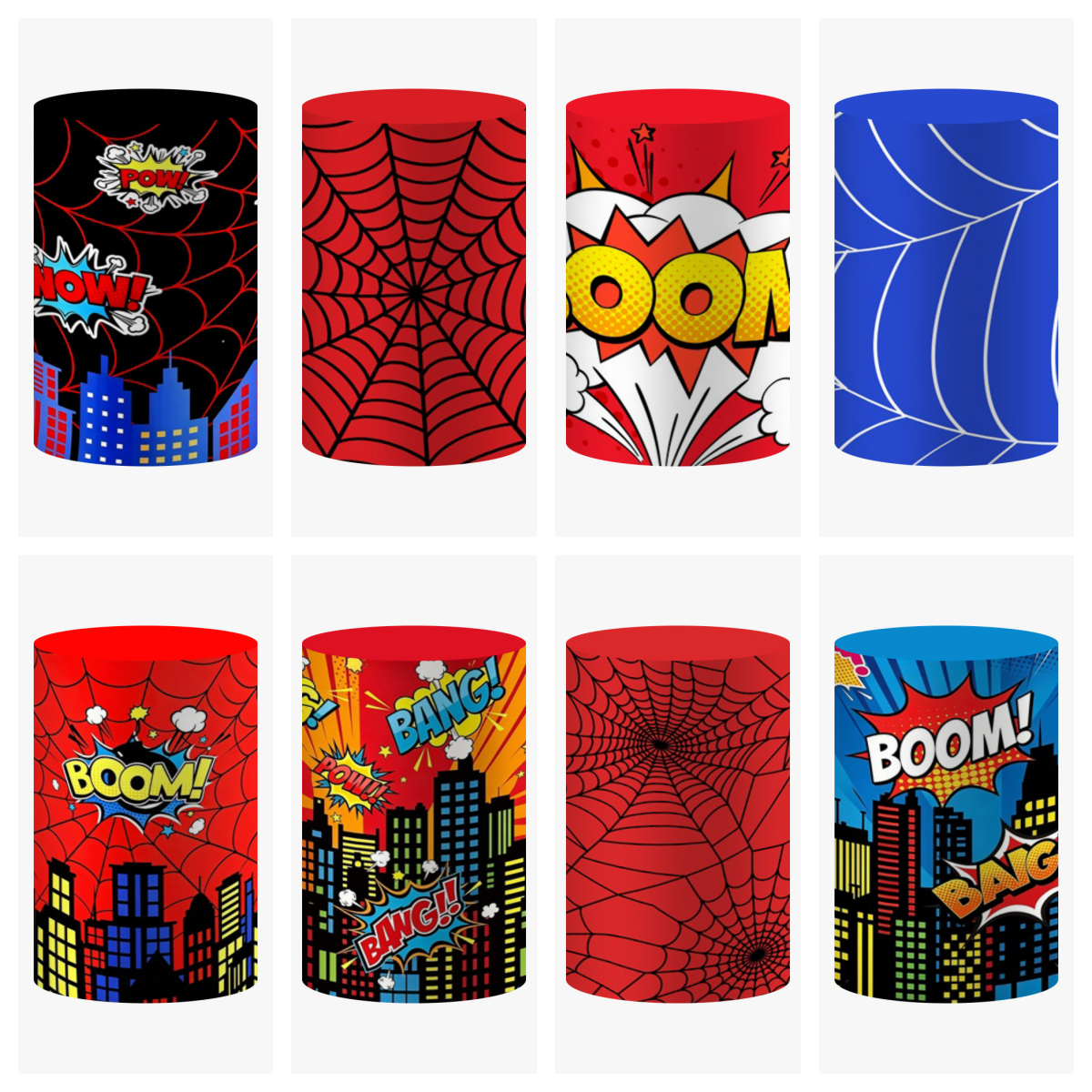 Comic Superhero Cylinder Cover - огляд і ціна Dessert Table Backdrop