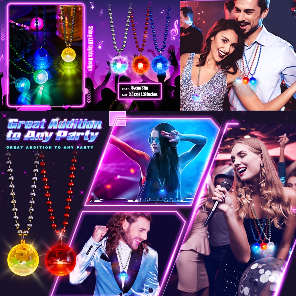 6Pcs LED Disco Ball Necklaces  - огляд і ціна Cotton Candy Cone