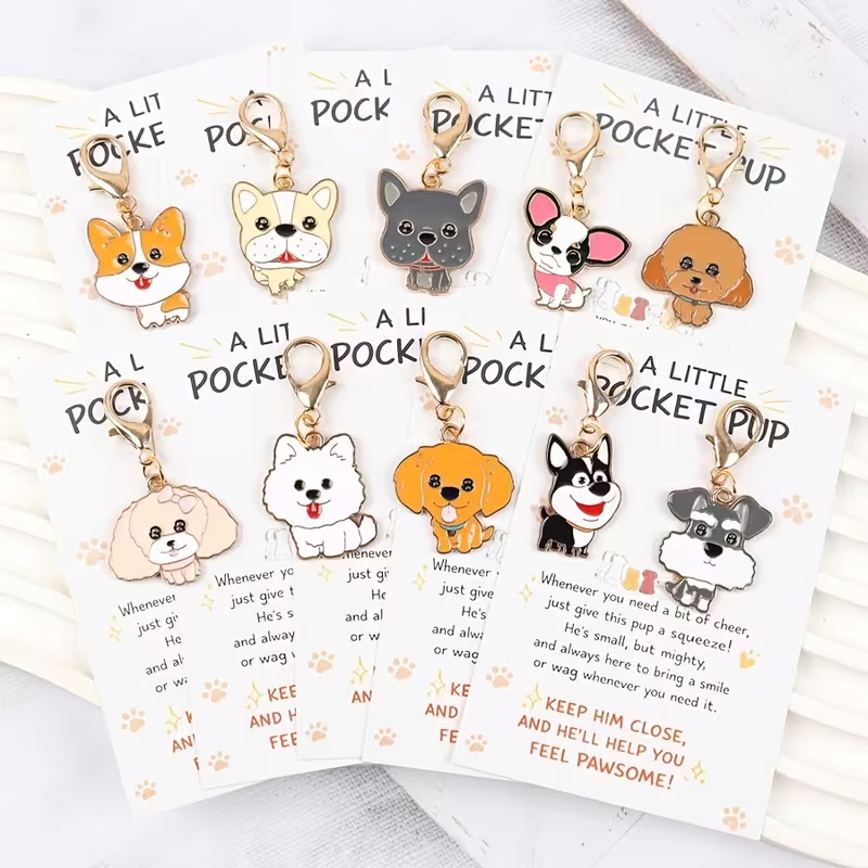 10 Cute Cartoon Puppy Keychain - огляд і ціна Supply Event