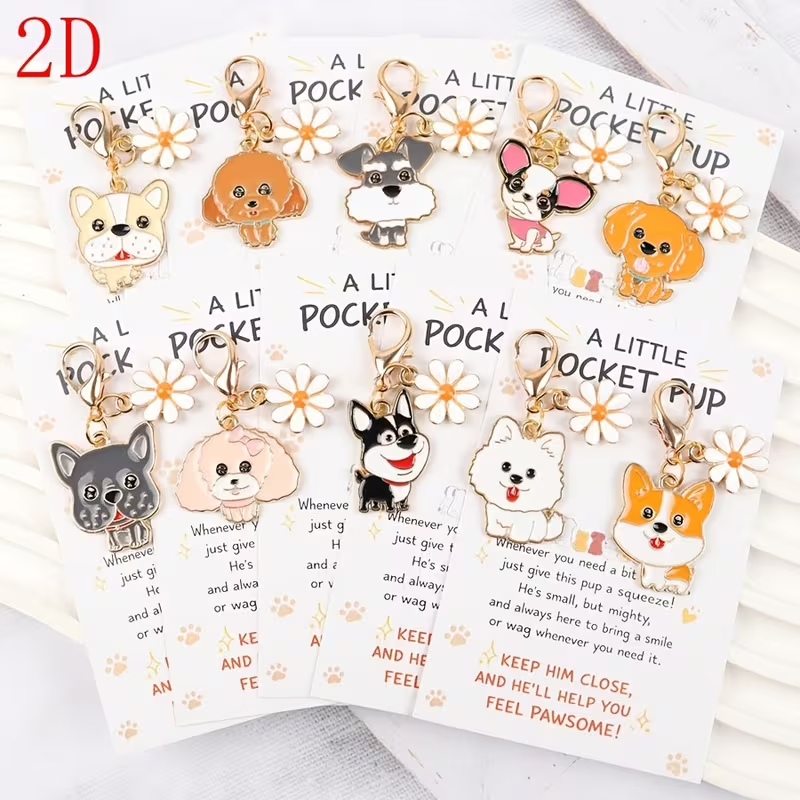 10 Cute Cartoon Puppy Keychain - огляд і ціна Supply Event