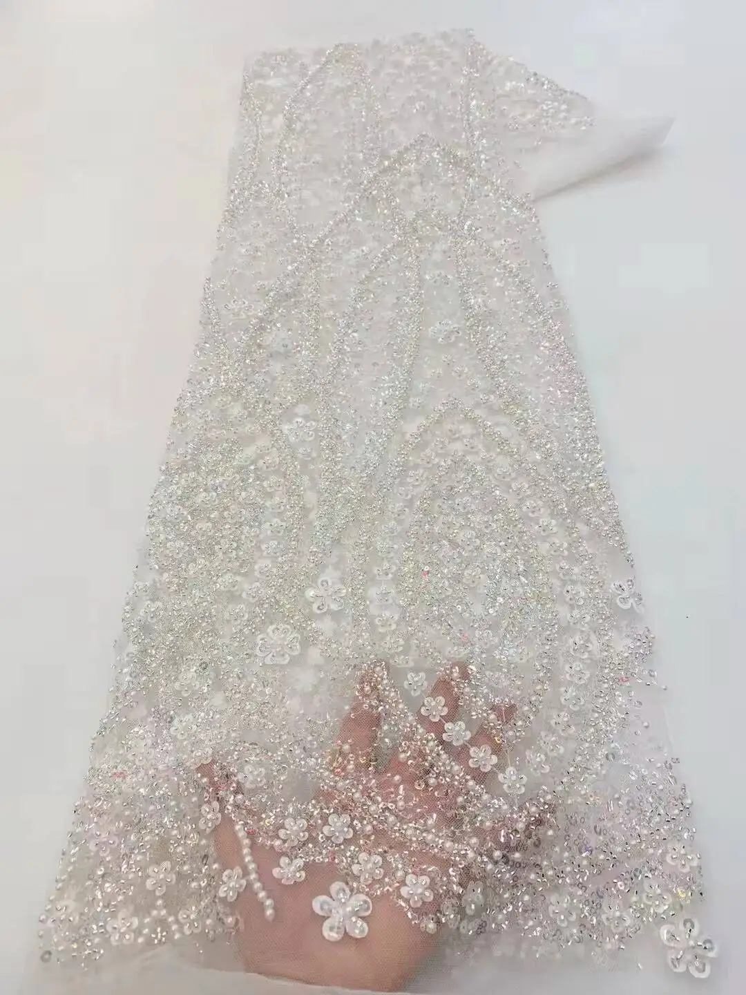 Sky Blue African Beaded Tulle  - огляд і ціна Glitter Tablecloth