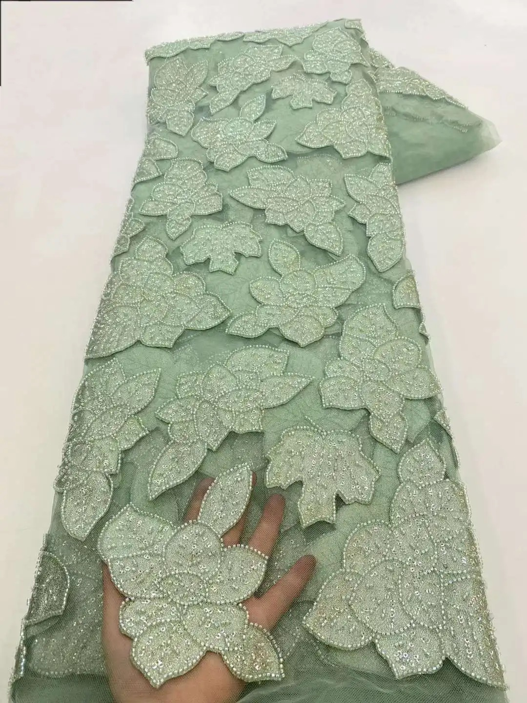 African Beaded Lace Tulle Fabr - огляд і ціна Glitter Tablecloth