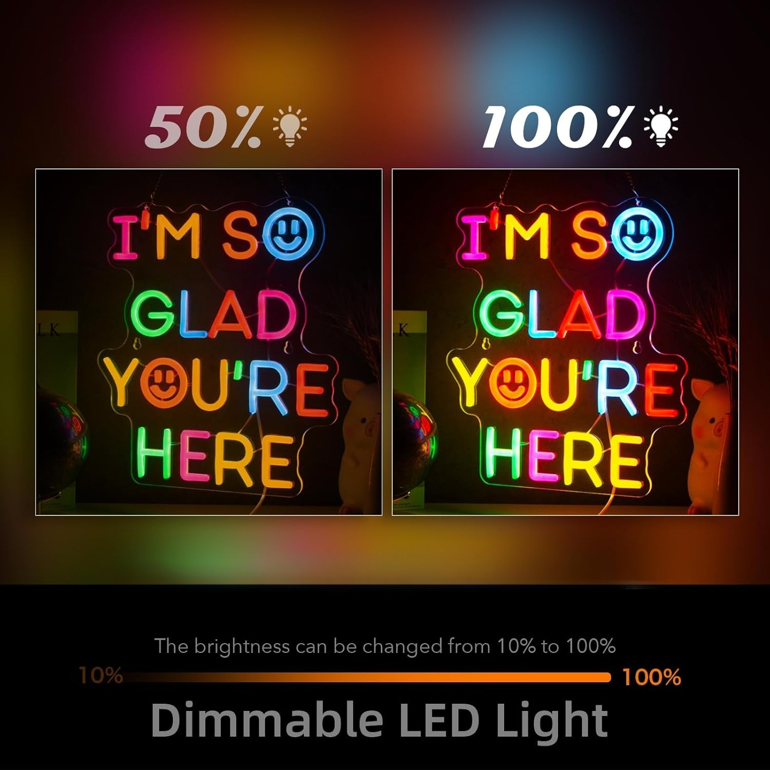  I'm So Glad You‘re Here Neon - огляд і ціна Neon Sign Party