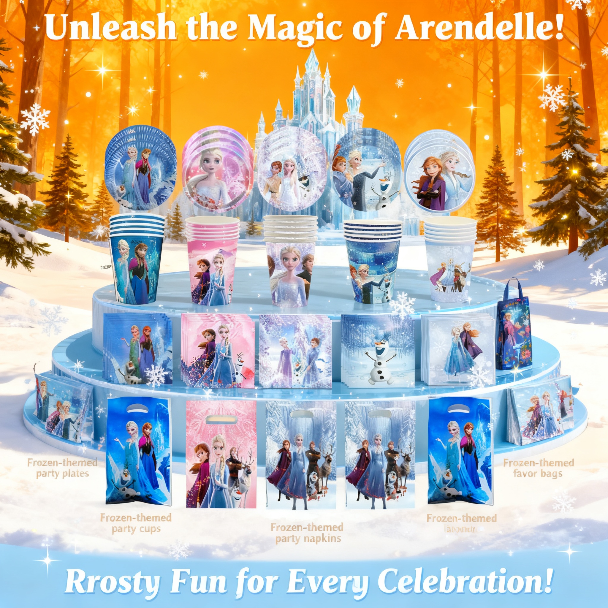 Frozen Elsa Anna Olaf Birthday - огляд і ціна Event Supplies