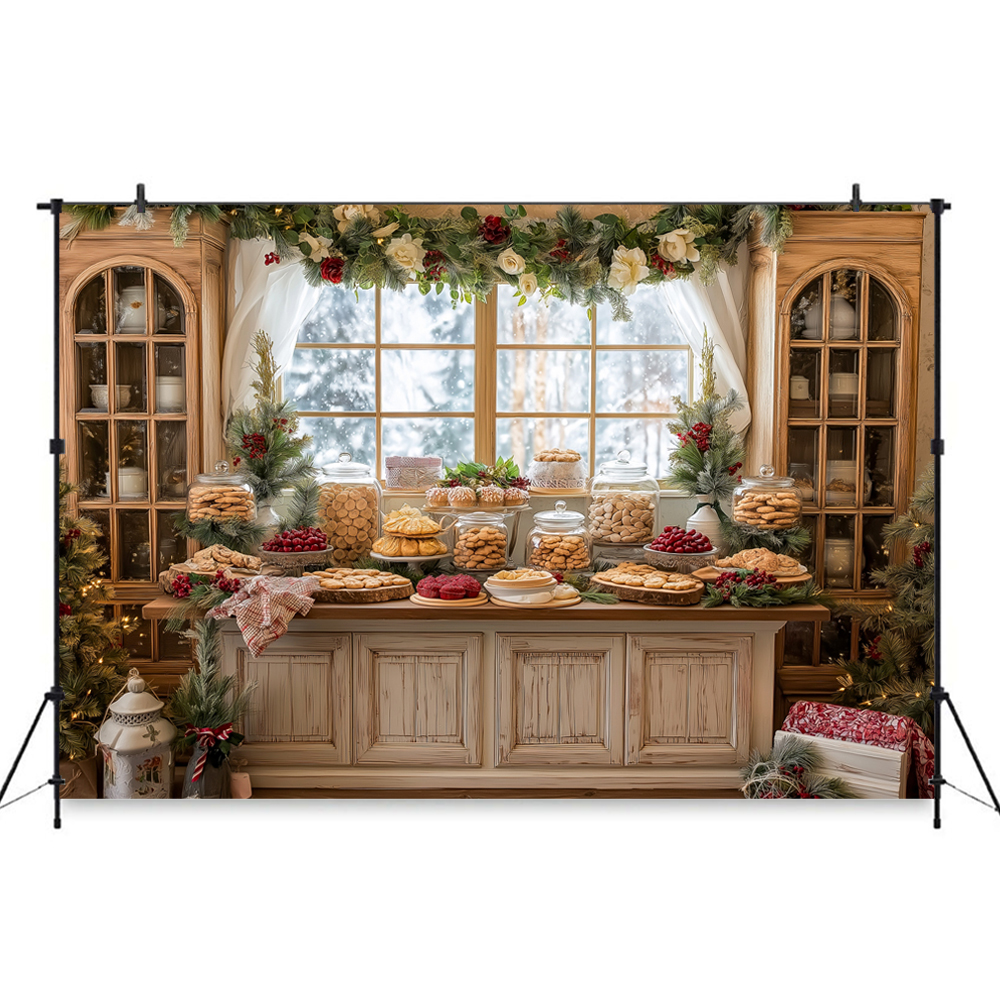 Christmas-Themed Dessert Table - огляд і ціна Dessert Table Backdrop
