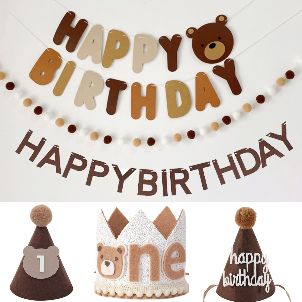 Cute Bear Kids 1st Birthday Ha - огляд і ціна Party Hat Cone