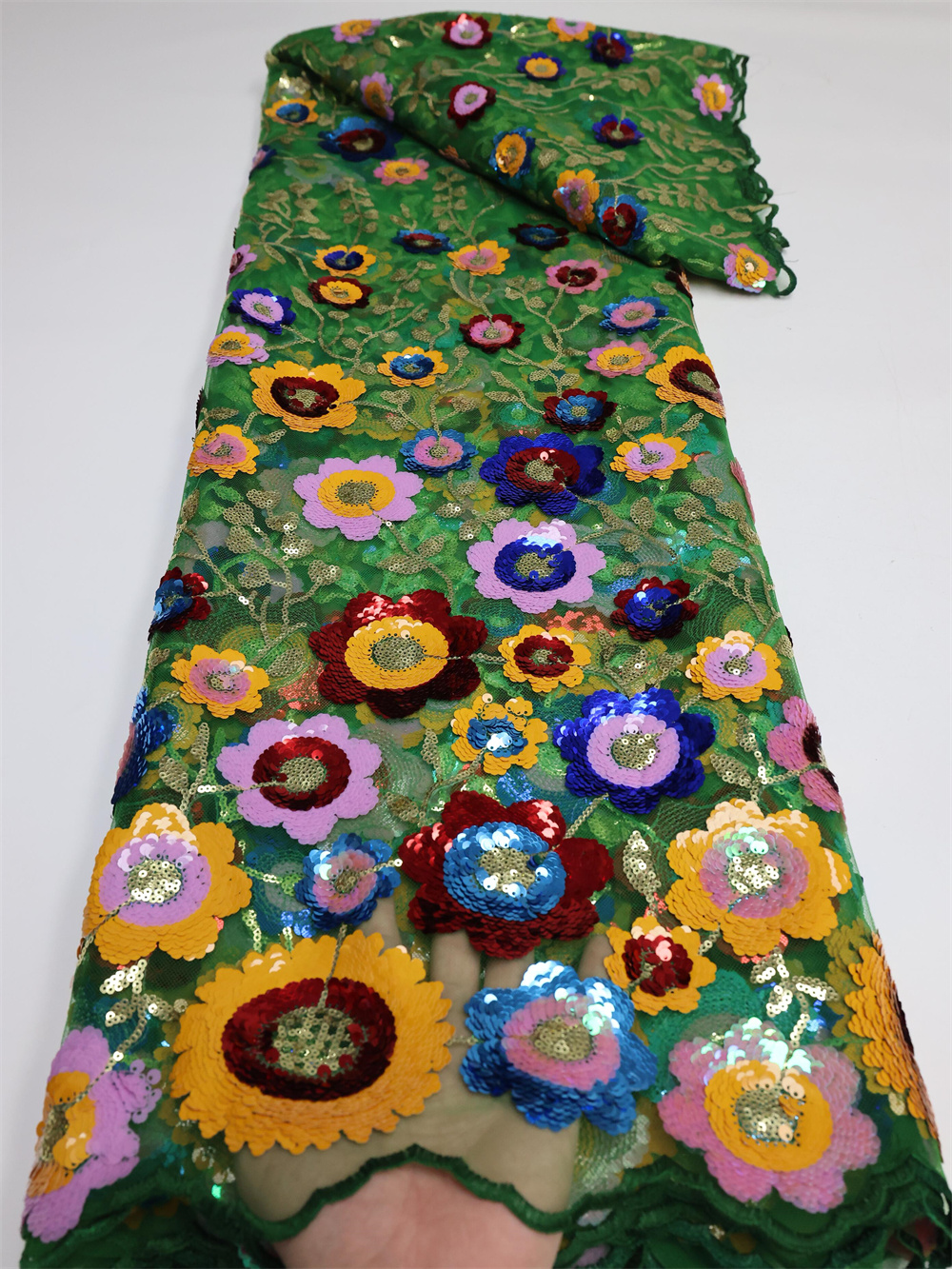 Mesh African Lace Fabric 2025  - огляд і ціна Glitter Tablecloth