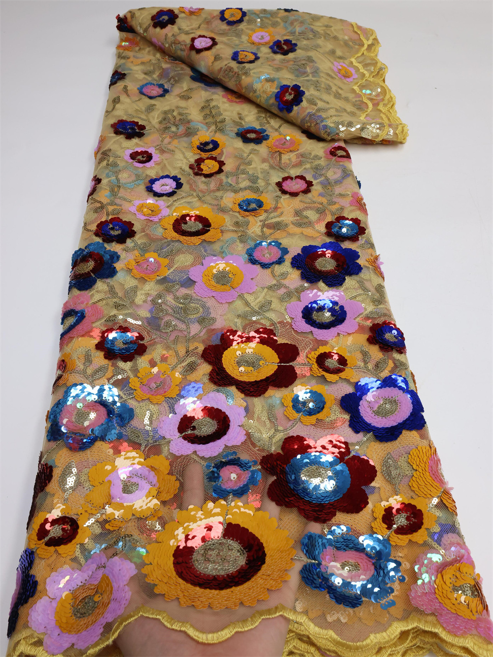 Mesh African Lace Fabric 2025  - огляд і ціна Glitter Tablecloth