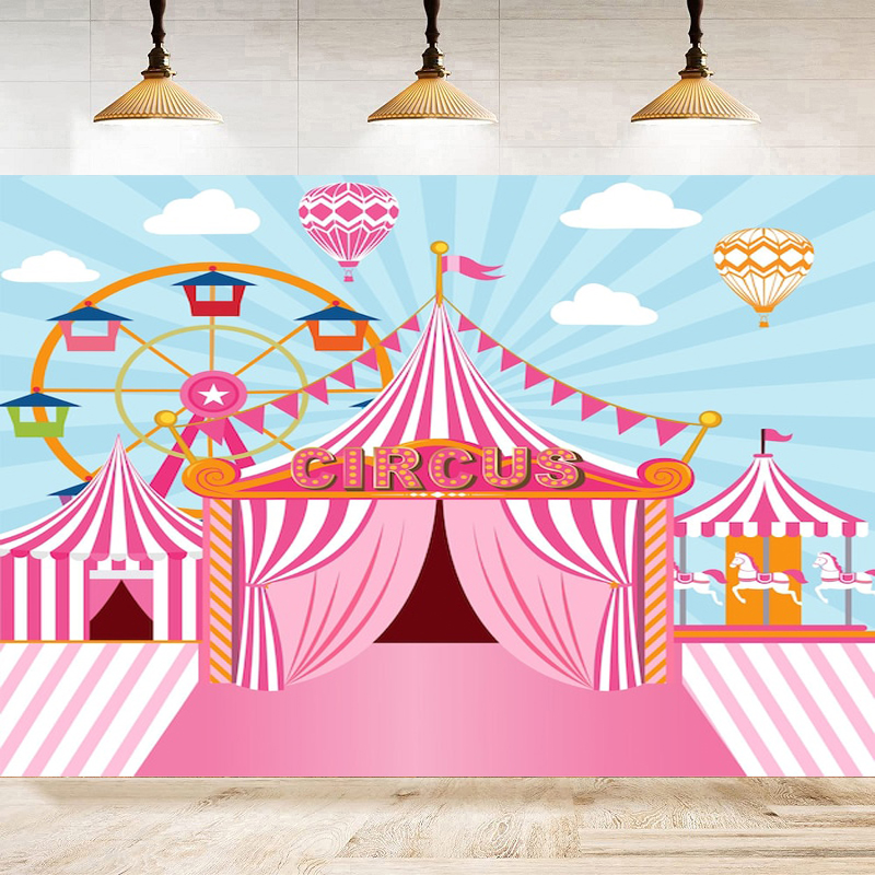 Pink Circus Photography Backdr - огляд і ціна Dessert Table Backdrop