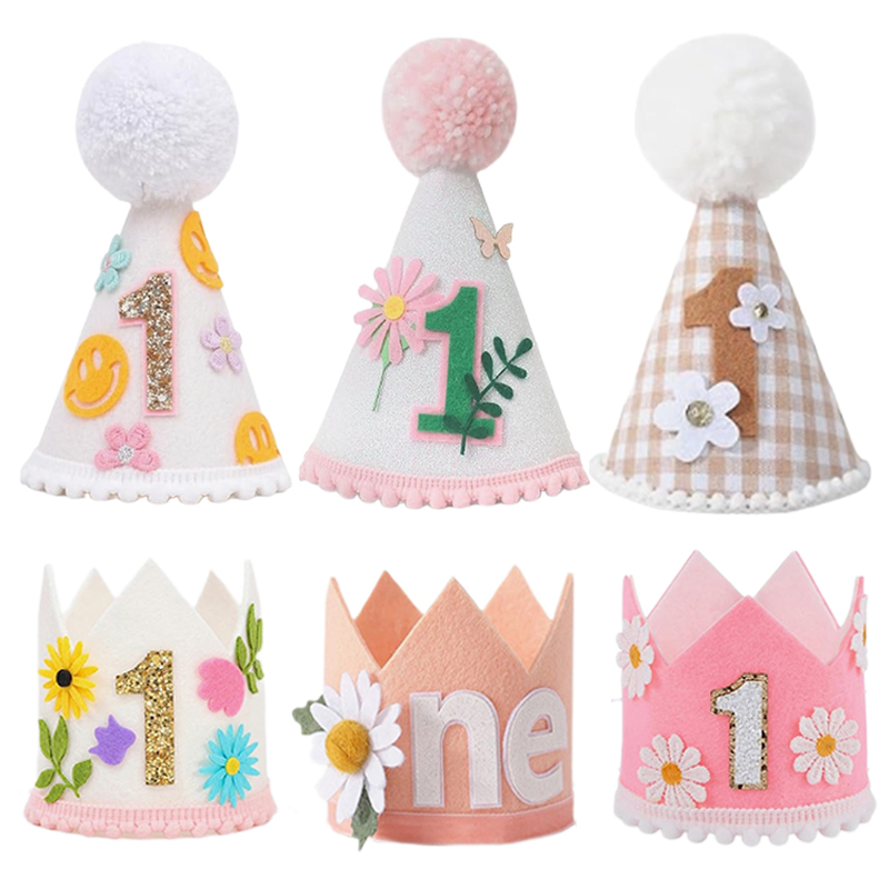 Flower Cone Hat 1st Birthday H - огляд і ціна Party Hat Cone