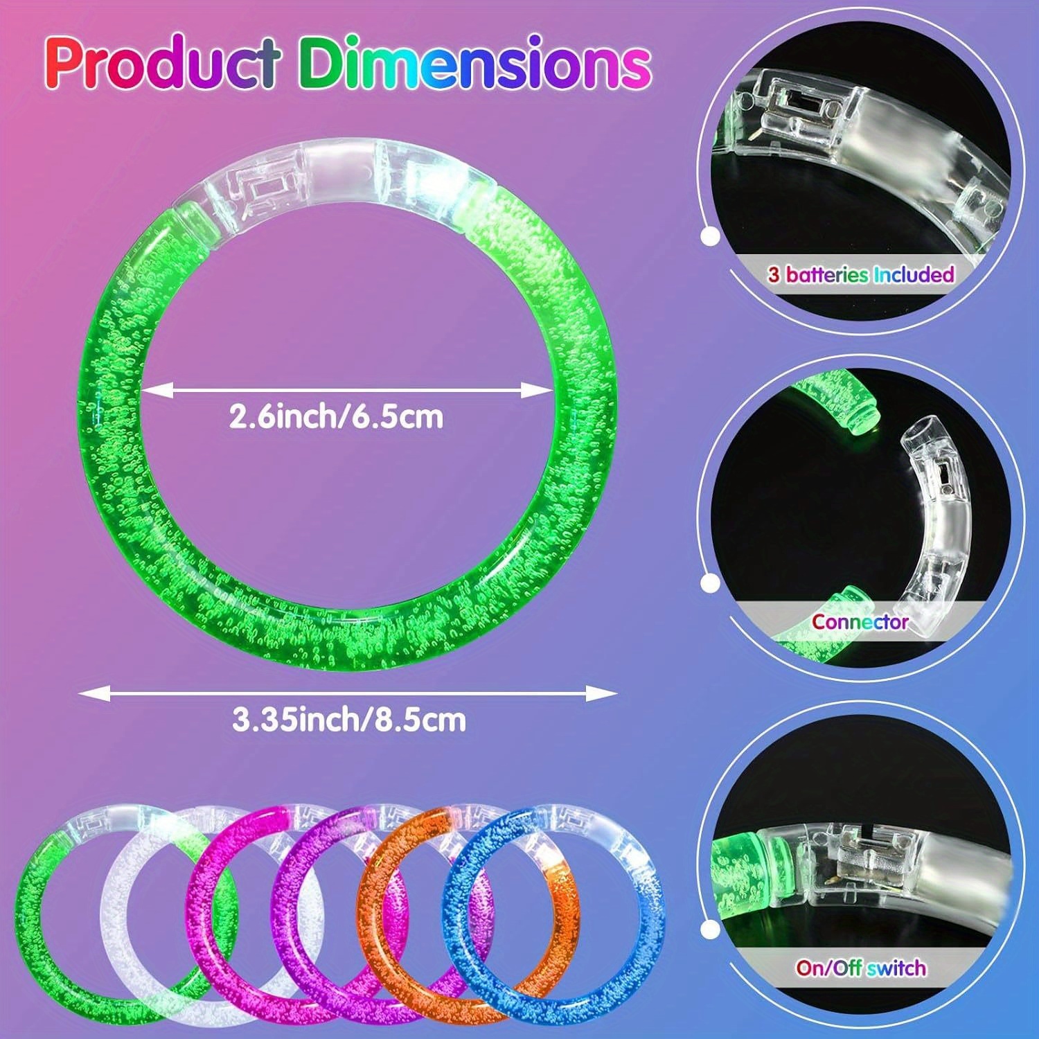 Glow-Up Party Bracelets Pack – - огляд і ціна Event & Party Supply Photos