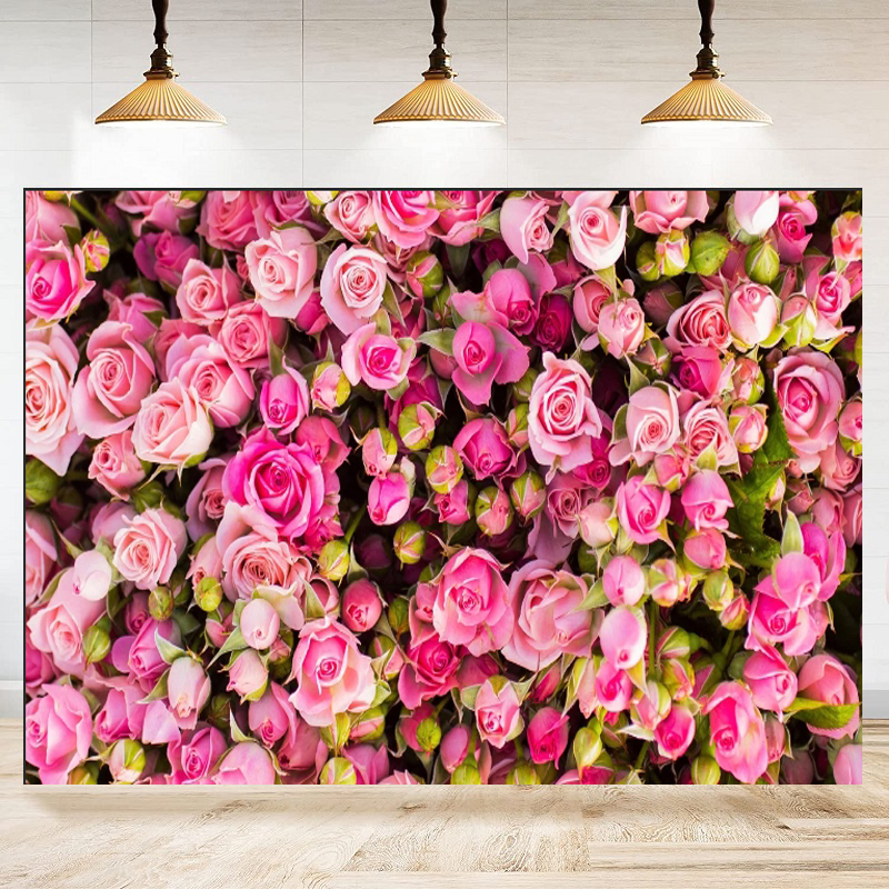 Pink Red Rose Flowers Theme Ph - огляд і ціна Dessert Table Backdrop