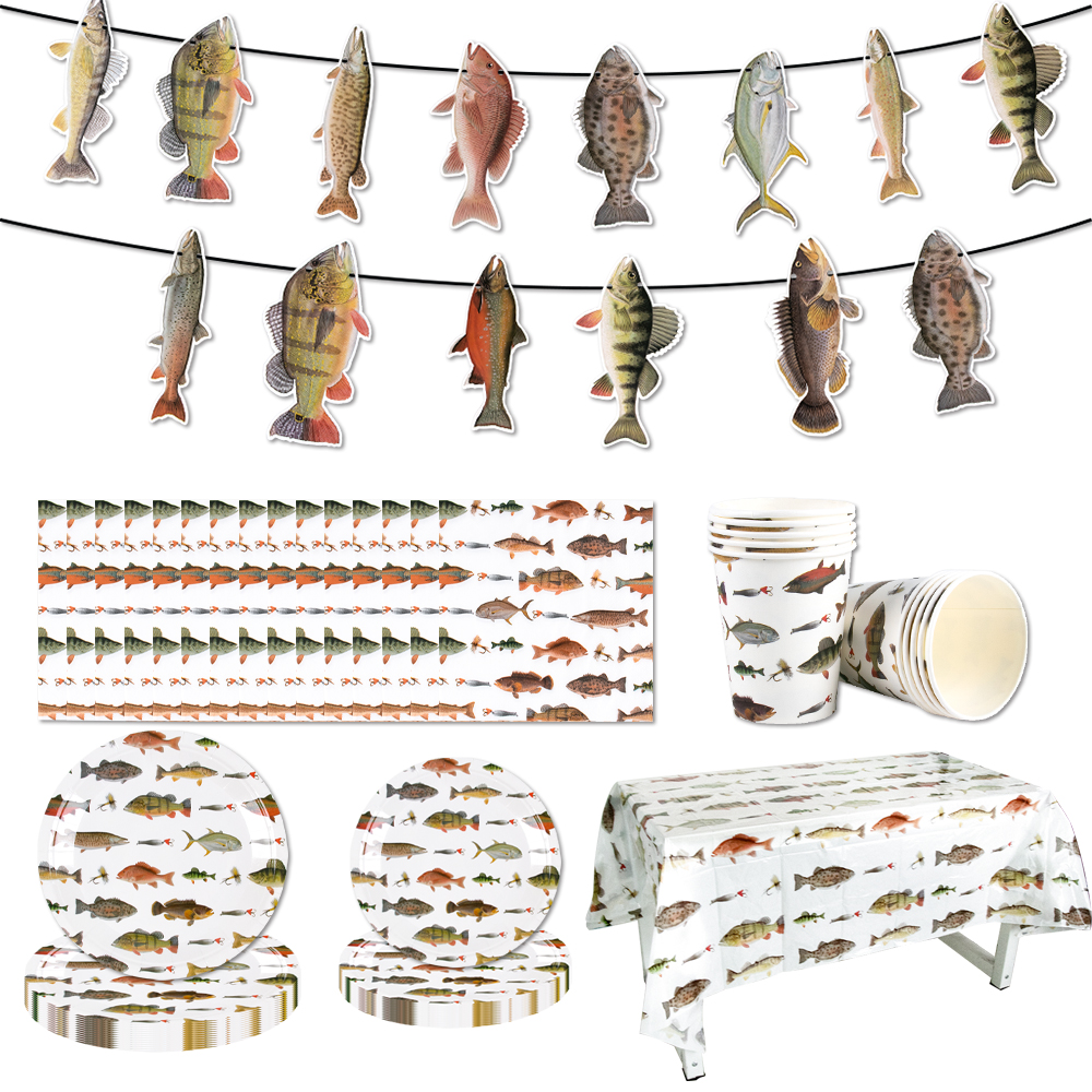 Fishing Themed Party Disposabl - огляд і ціна Table Cloth Disposable