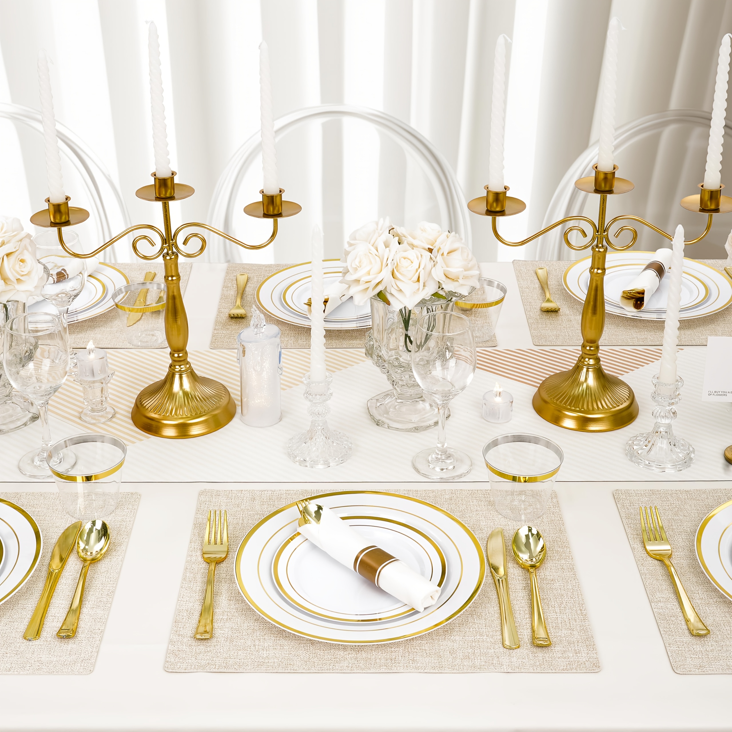 700-Piece Elegant Golden-Trimm - огляд і ціна Napkin Folding Set