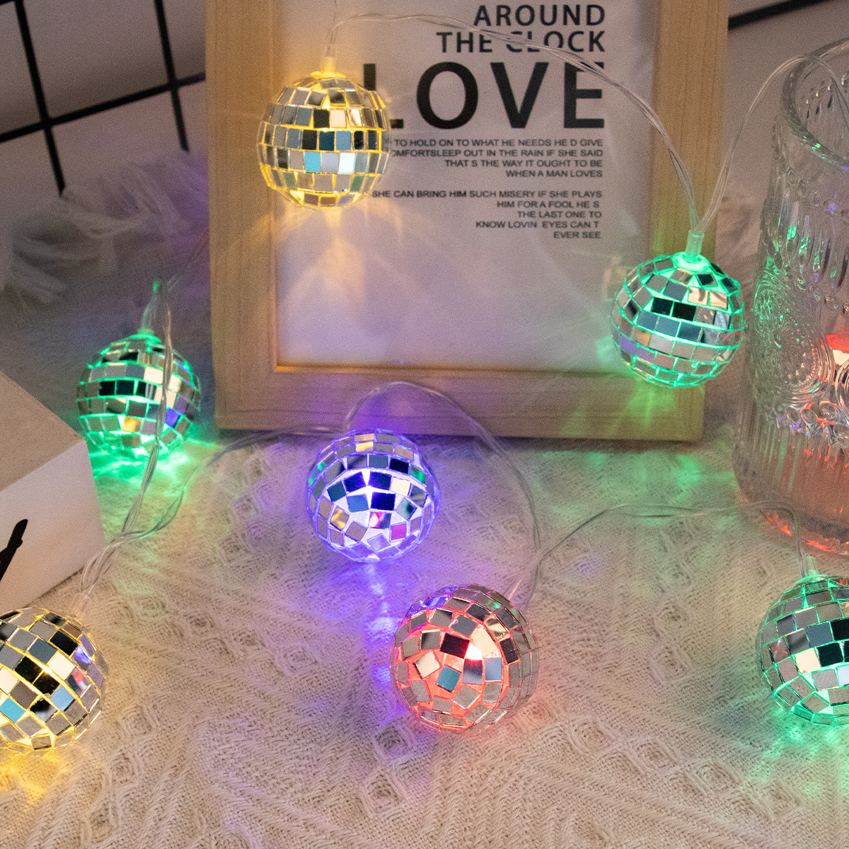 1.5m LED Mirror Ball String Li - огляд і ціна Event Party Dj