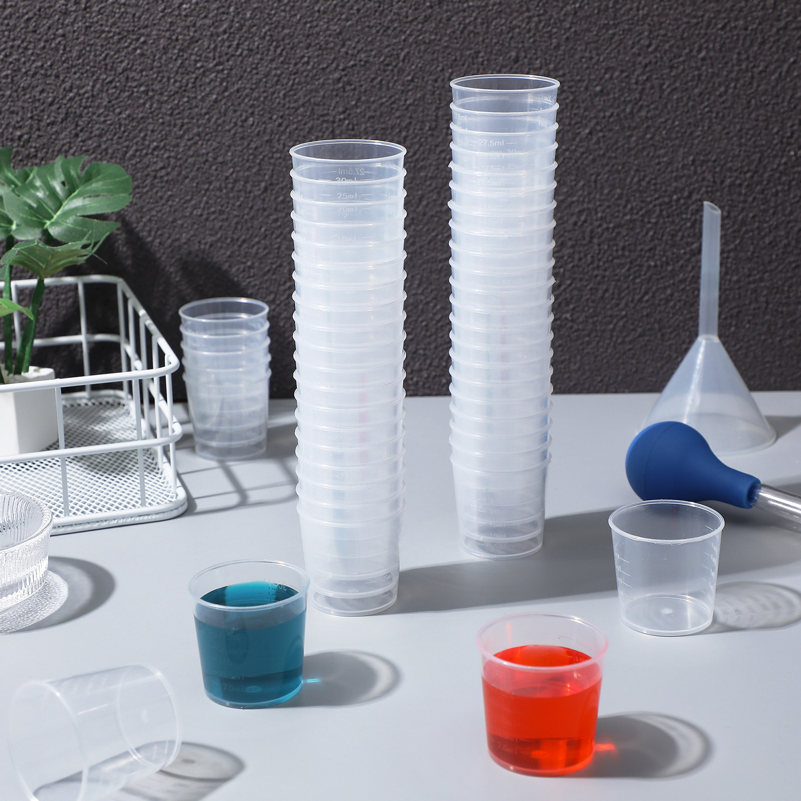 50Pcs Plastic Graduated Measur - огляд і ціна Plastic Cup 50Pcs