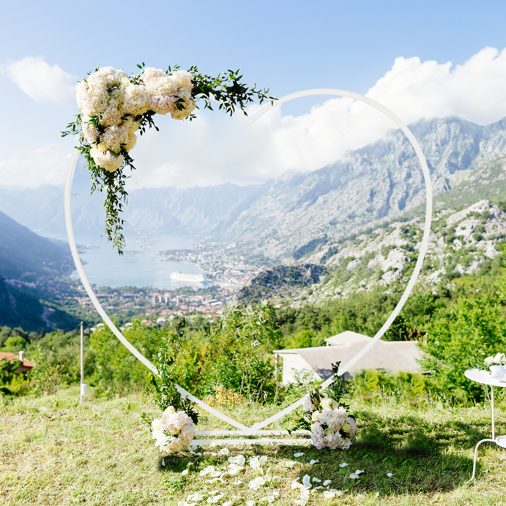 Heart Shaped White Metal Ballo - огляд і ціна Balloon Arch Kit