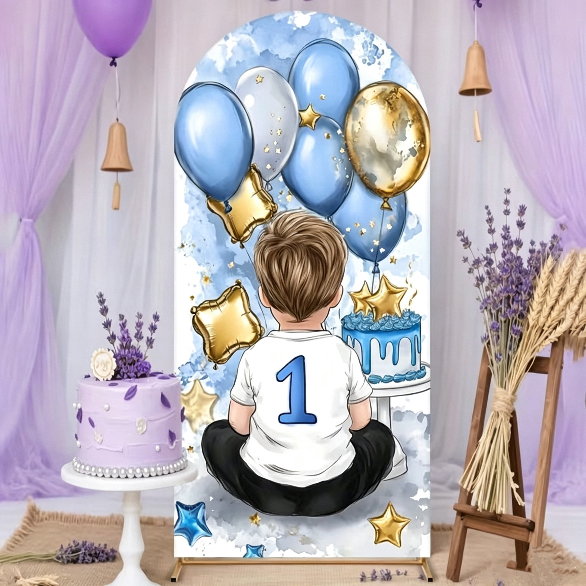 A Little Boy Pattern Arch Back - огляд і ціна Dessert Table Backdrop