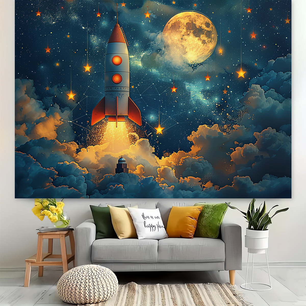 1pc Dreamy Night Sky Rocket Wa - огляд і ціна Event Launch Party