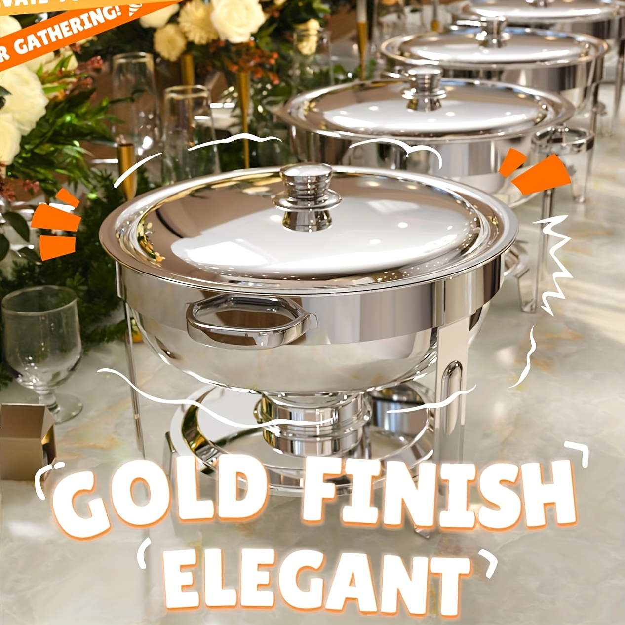 6/9QT Chafing Dishes For Buffe - огляд і ціна Event & Party Supply Photos